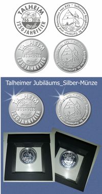 Talheimer-Jubil&auml;ums-Silberrm&uuml;nze